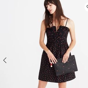 Madewell Pintuck Cami Dress in Fresh Strawberries
